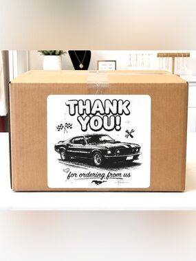 Ford Mustang Thank You Stickers-100ct.